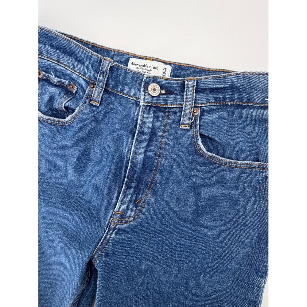 Abercrombie & Fitch The Slim Straight Ultra High Rise Jeans‎ Blue 25/0S